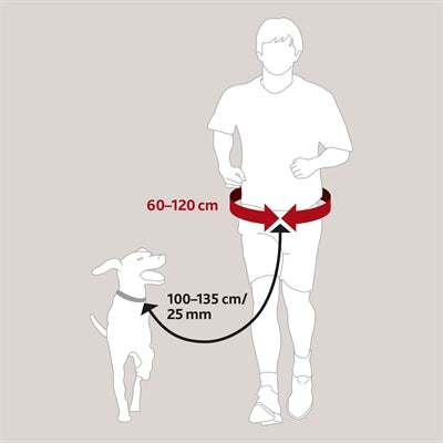 Trixie hip belt with jogging line black