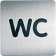 Pic pannello informativo togram WC durevole autoadesivo in alluminio 15x15