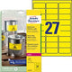 Etichette impermeabili Avery zweckform 540 pezzi gialle