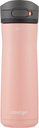 Contigo jackson chill drinks bottle, large bpa-free stainless steel water bottle, 100% leakproof, keeps drinks cool for up to 24 hours; insulated bottle for sports, cycling, jogging, hiking, 590 ml | pink lemonade