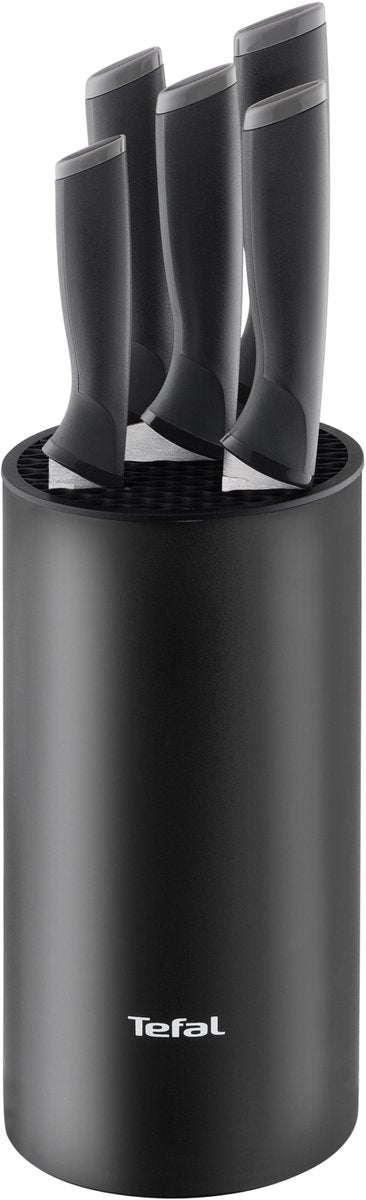 Tefal comfort knives messenset - 5-delig - met blok - zwart