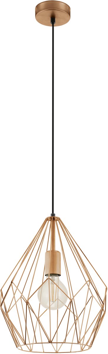 Eglo carlton hanglamp - e27 - ø 31 cm - koper