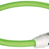 Trixie Collar Dog Flash Light Collar USB TPU Nylon Green