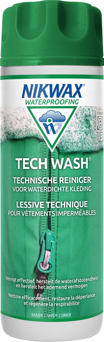 Nikwax tech wash, detergente per giacche e abbigliamento outdoor 300ml