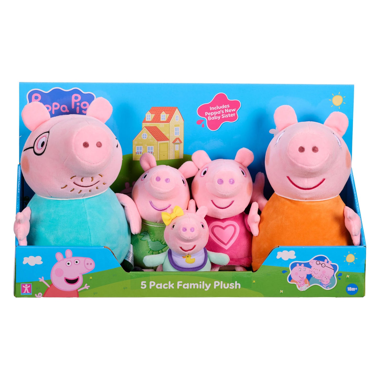 Set de peluche Spectron peppa pig - 5 piezas.