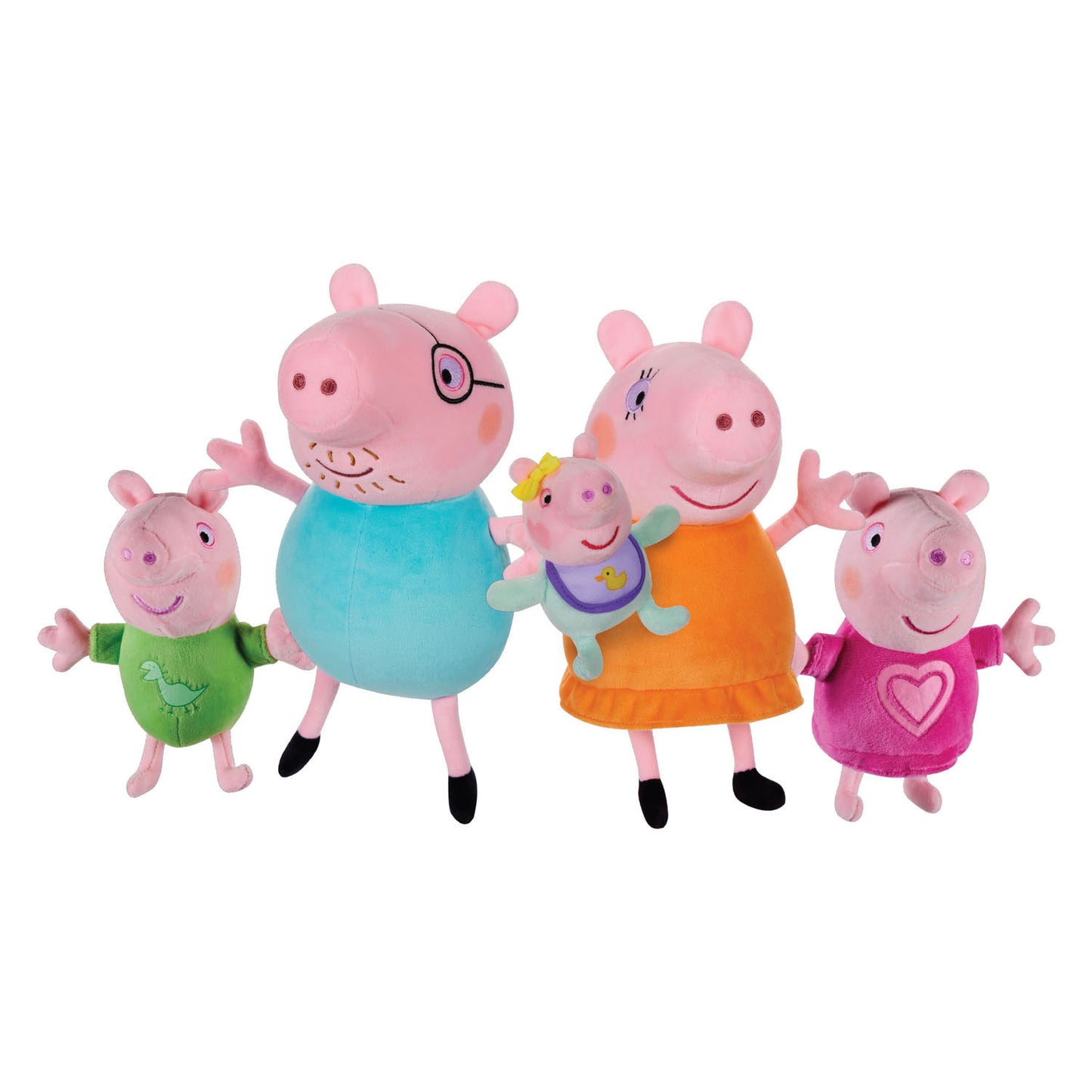 Set de peluche Spectron peppa pig - 5 piezas.