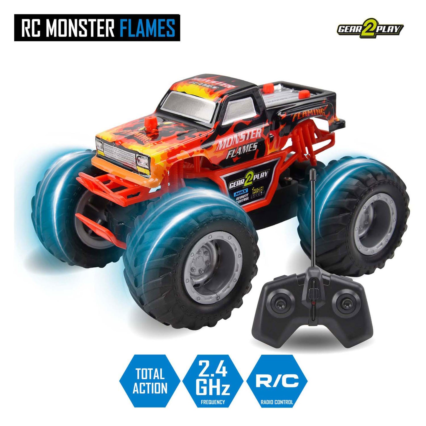 Gear2play RC Flames di Mostro Auto Sterable