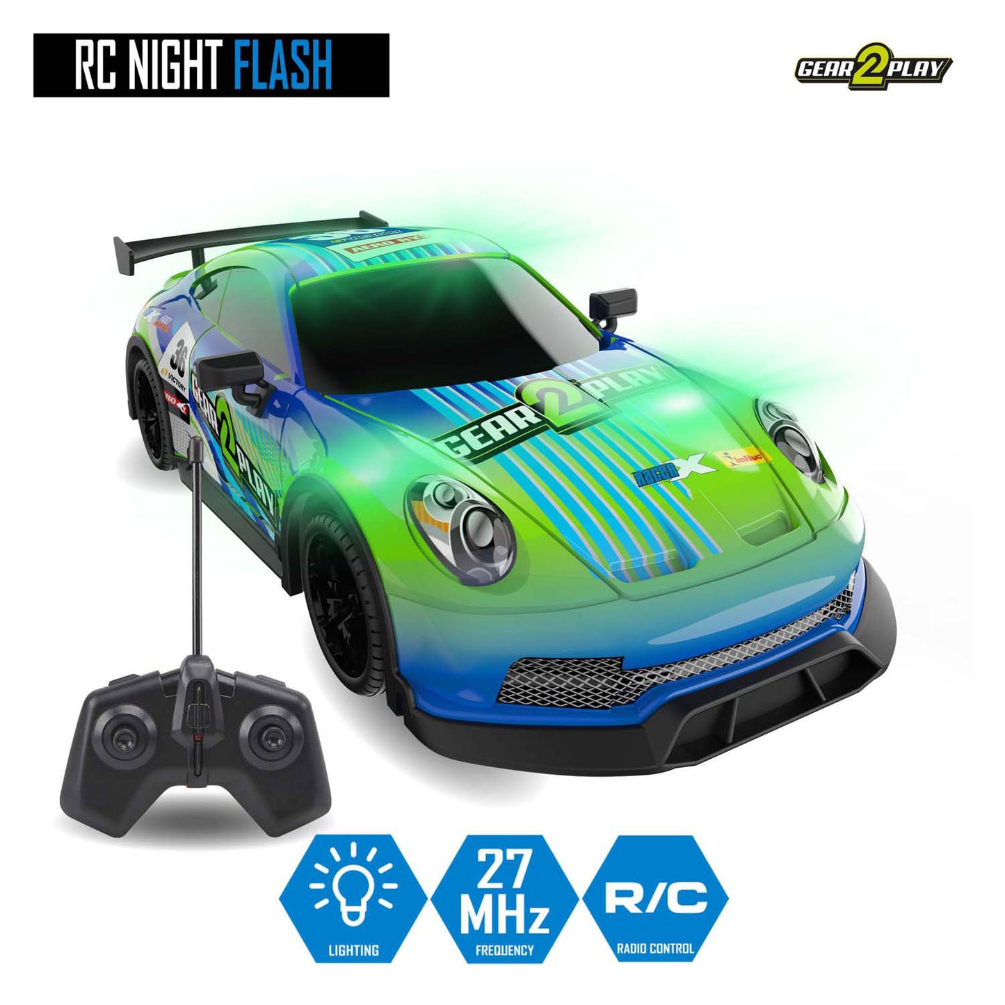 Gear2play RC Night Flash Controllable Auto controllabile