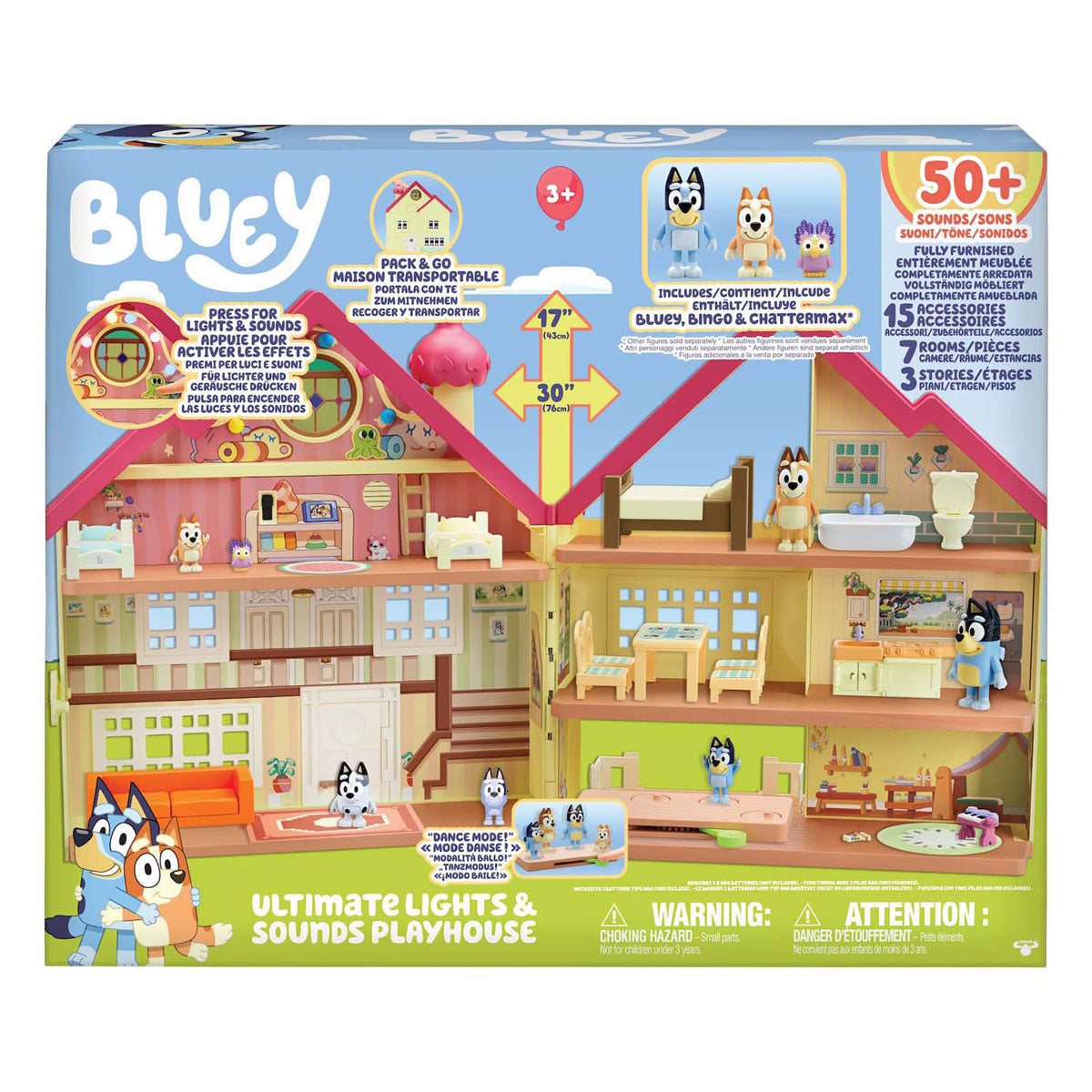 Moose Toys Bluey Ultimate Speelhuis con luce e suono