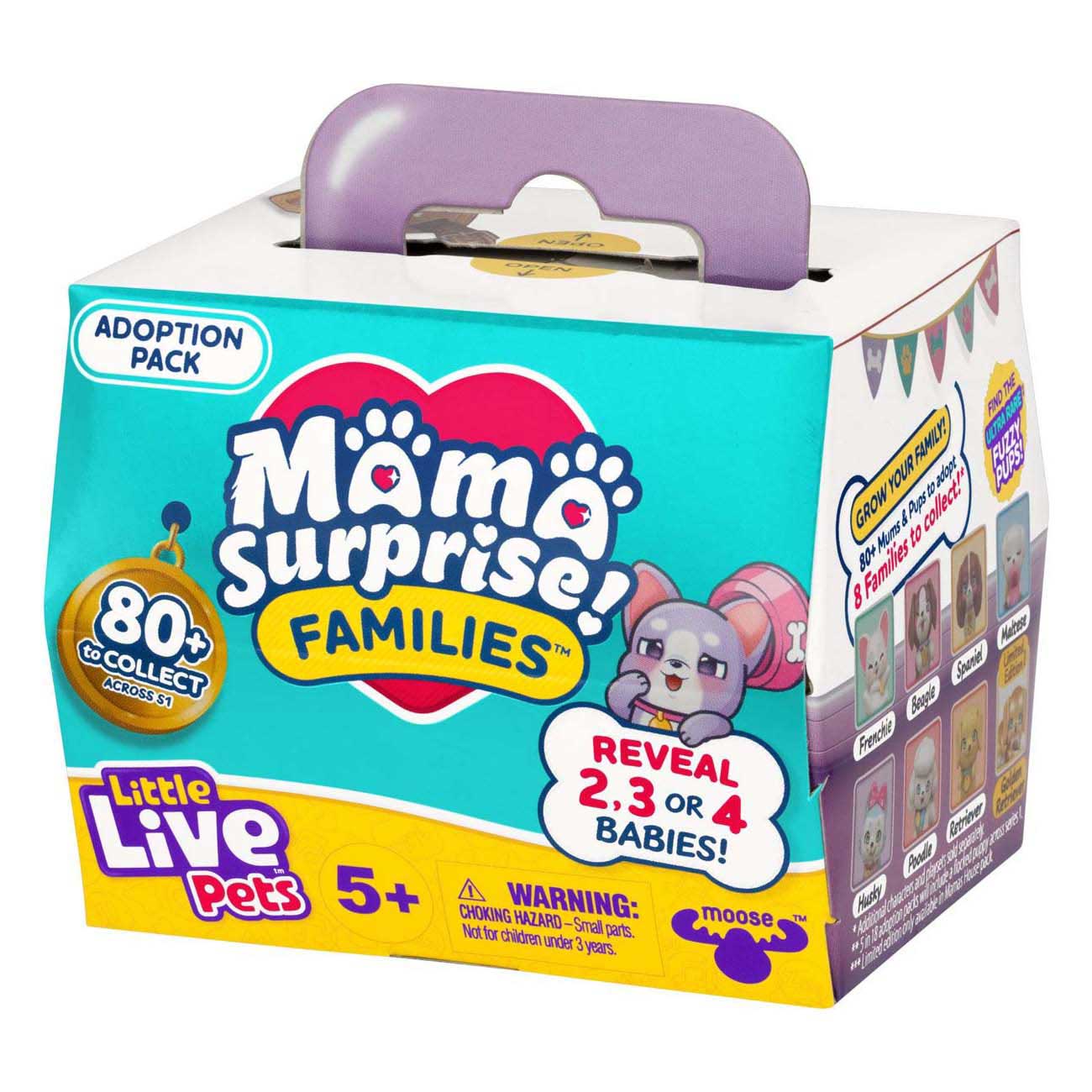 Juguetes Moose Little Live Live Pets Mama Suprise Families Adoption Adoption Adoption Set