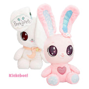 Spectron peekapets bunny pluchen knuffel - wit - afbeelding 1