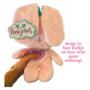 Spectron peekapets bunny pluchen knuffel - wit - afbeelding 2