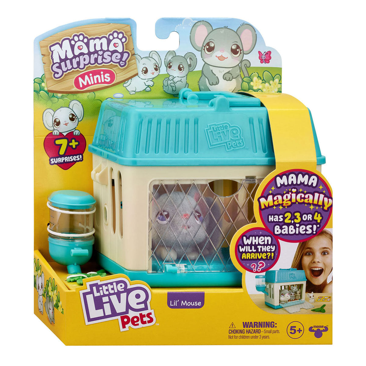 Moose Joys Little Live Pets Mama Surprise Mini Play Figura Mouse