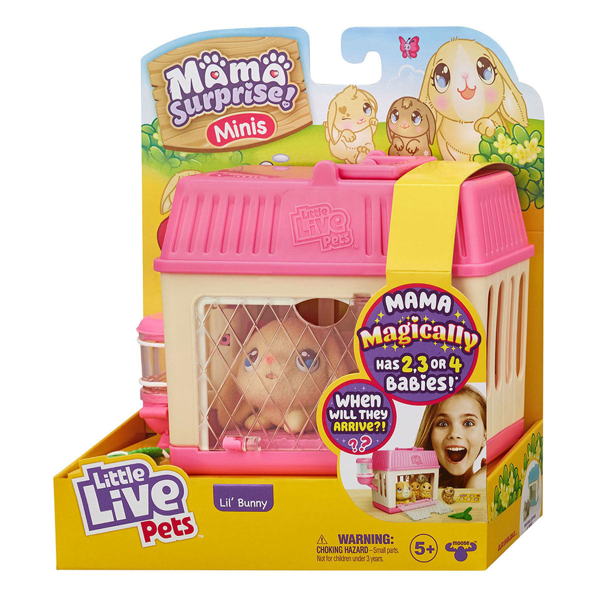 Moose Joys Little Live Pet Mama Surprise Mini Play Figura Rabbit