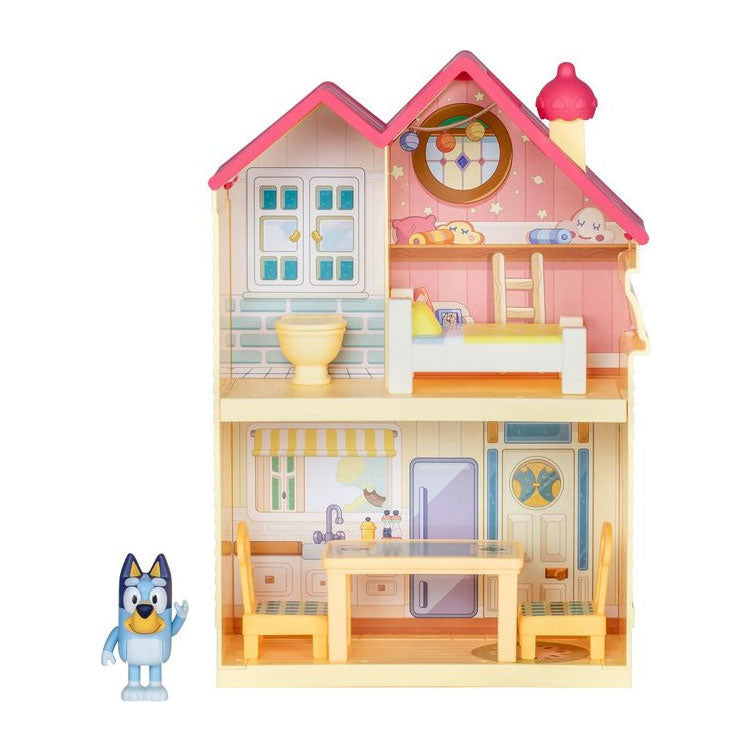 Moose Toys Bluey Mini Speelhuis con mobili e gioca a figura