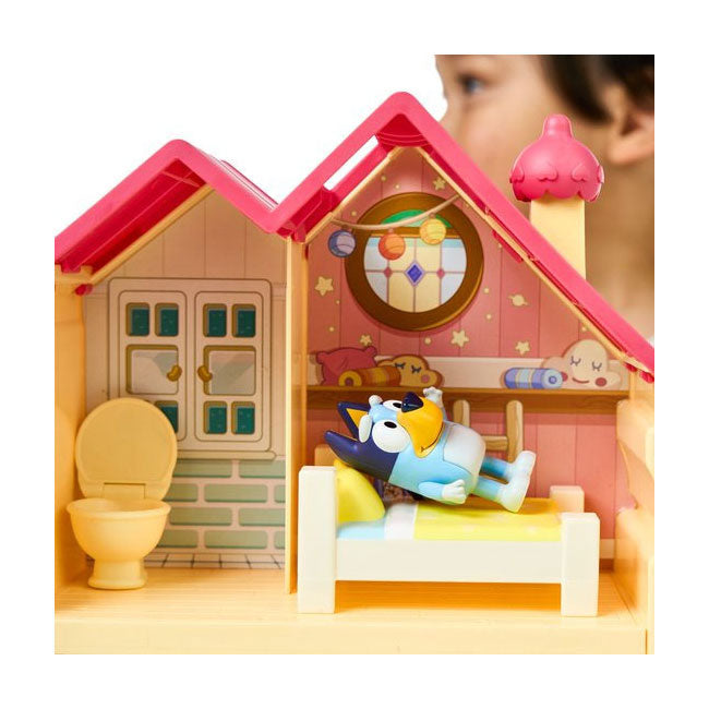 Moose Toys Bluey Mini Speelhuis con mobili e gioca a figura