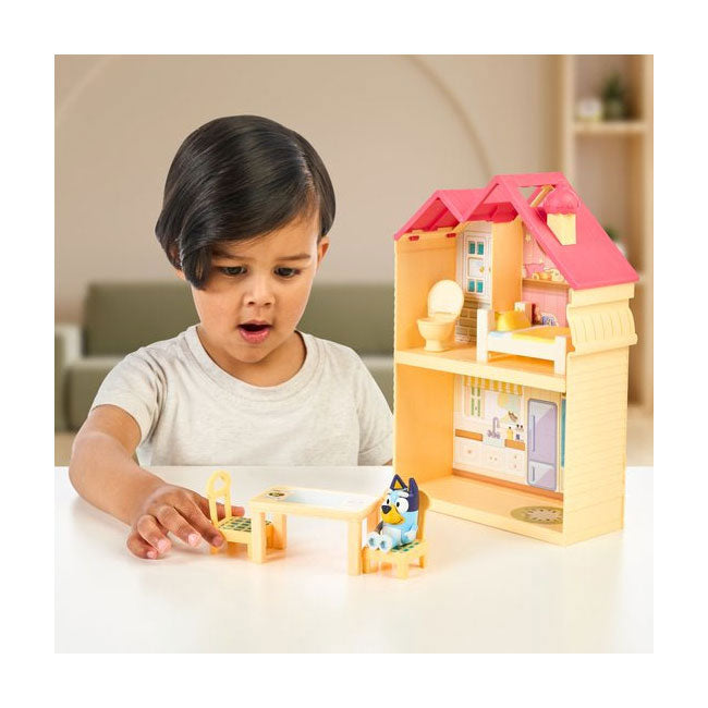 Moose Toys Bluey Mini Speelhuis con mobili e gioca a figura