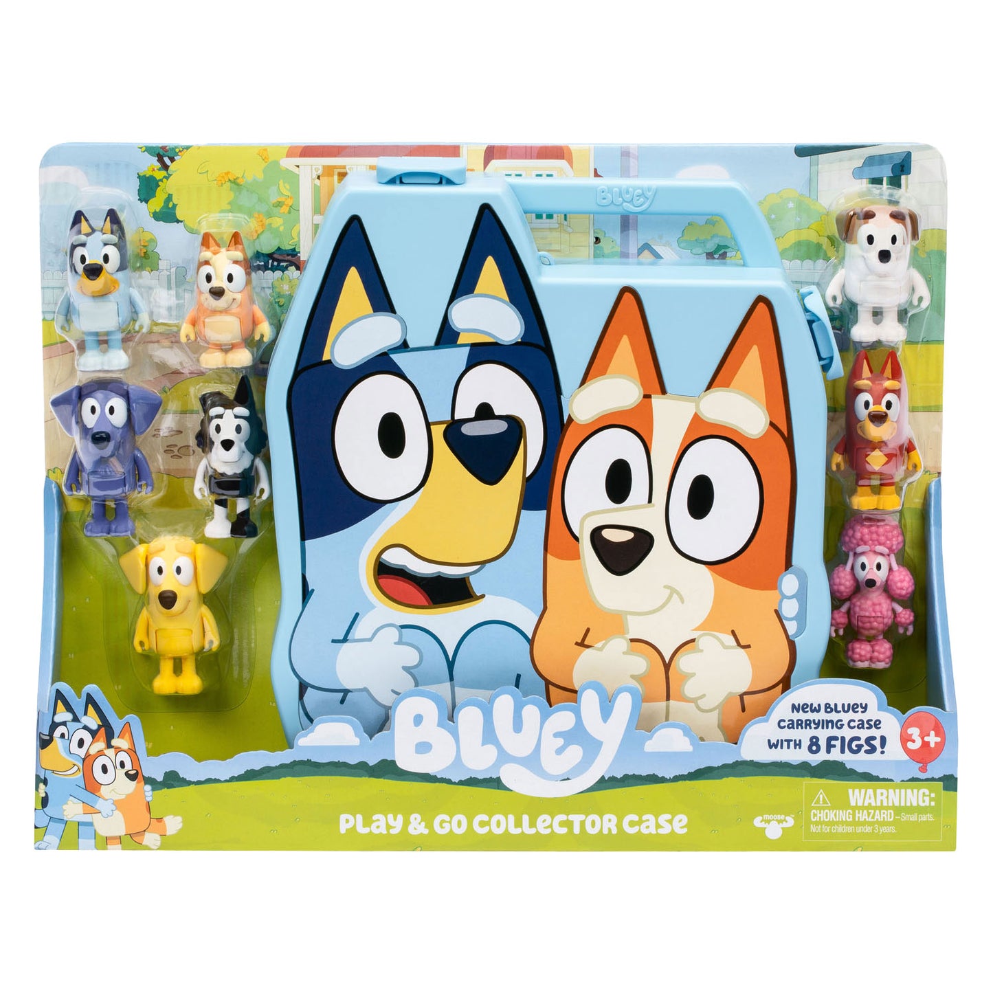 Bluey Go Suitcase con 8 figure di gioco