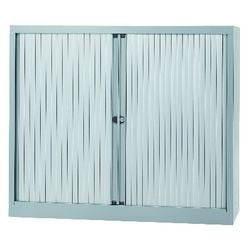 Armario con puerta enrollable soldado bajo acero plástico 120x43x103cm plata