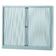 Armario con puerta enrollable soldado bajo acero plástico 120x43x103cm plata