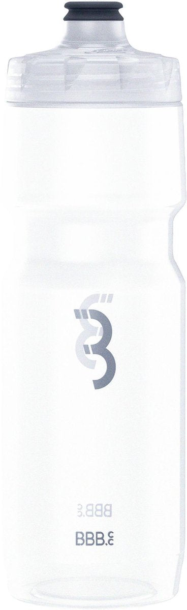 Bbb Cycling Car Tank XL botella de agua para bicicleta de carreras - capacidad 750 ml - botella para beber de bicicleta con válvula de cierre automático - transparente - BWB-15