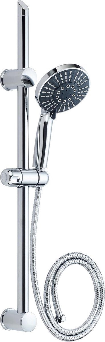 Set de ducha Schütte Adria con teleducha - ø 12,5 cm - 5 posiciones - barra de ducha de 70 cm - flexo de 150 cm - cromado