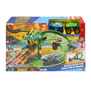 Hot wheels monster track sharks vs dino dragon trackset