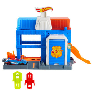 Hot Wheels City Center Police Tower Playset Playset - with metal police car