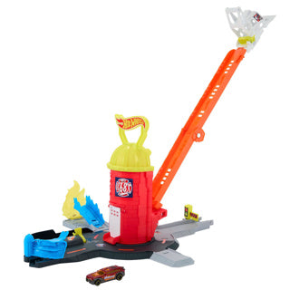 Hot Wheels City Super Rescue Fire Station Playset e macchinina