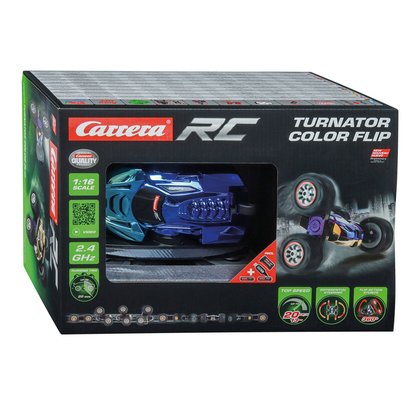 Flip de color automático controlable de Carrera RC