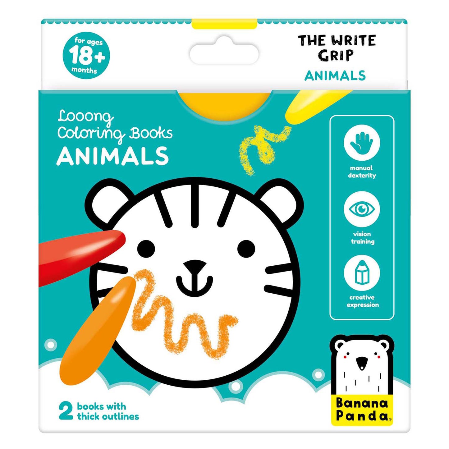 Banana panda - libro para colorear para escribir animales