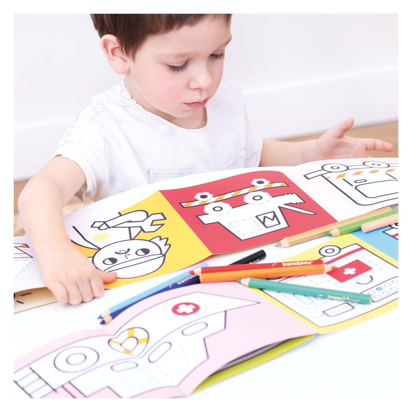 Banana panda - libro da colorare pronto per disegnare veicoli da lavoro