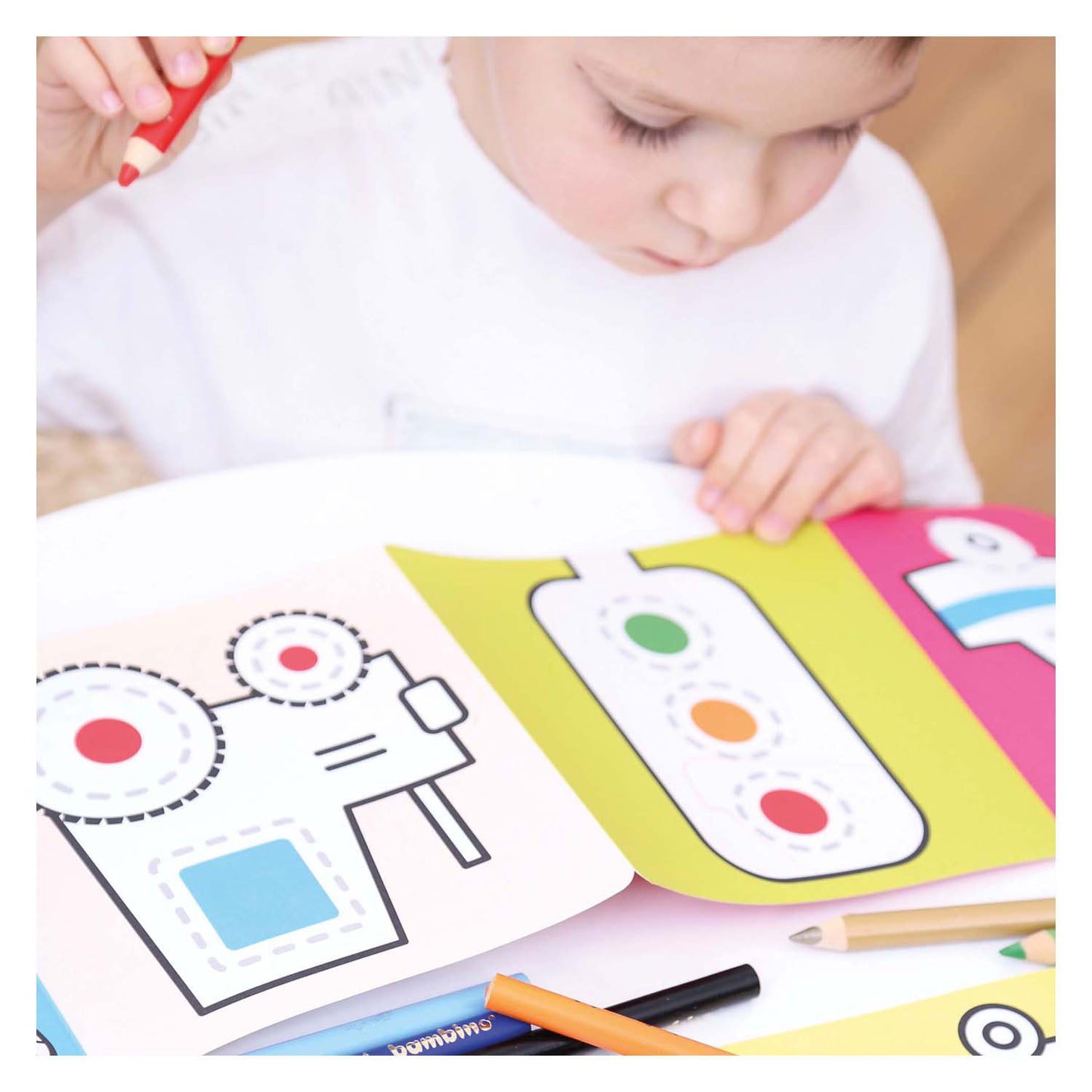 Banana panda - libro da colorare pronto per disegnare veicoli da lavoro