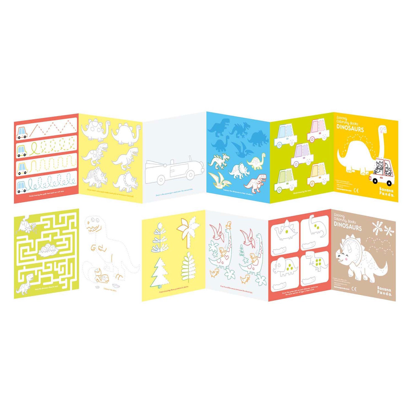 Banana panda - libro da colorare Adoro colorare le pagine con i dinosauri