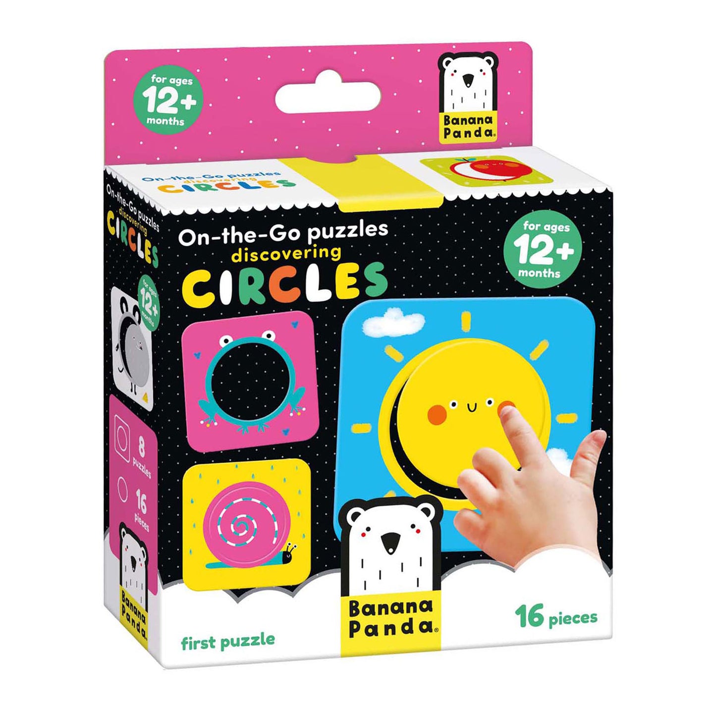 Panda de plátano - On -the -GO Puzzle Discover Cirkels - 16st.