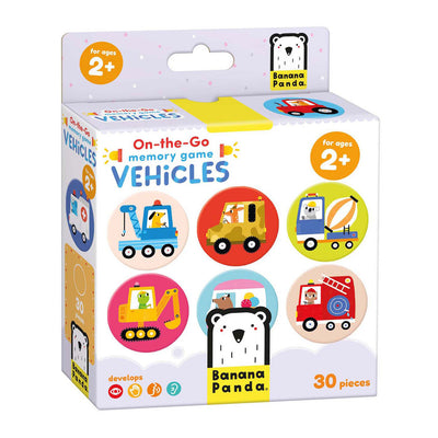 Panda de plátano - On -the -Go Memory Game Vehicles - 30Dlg.