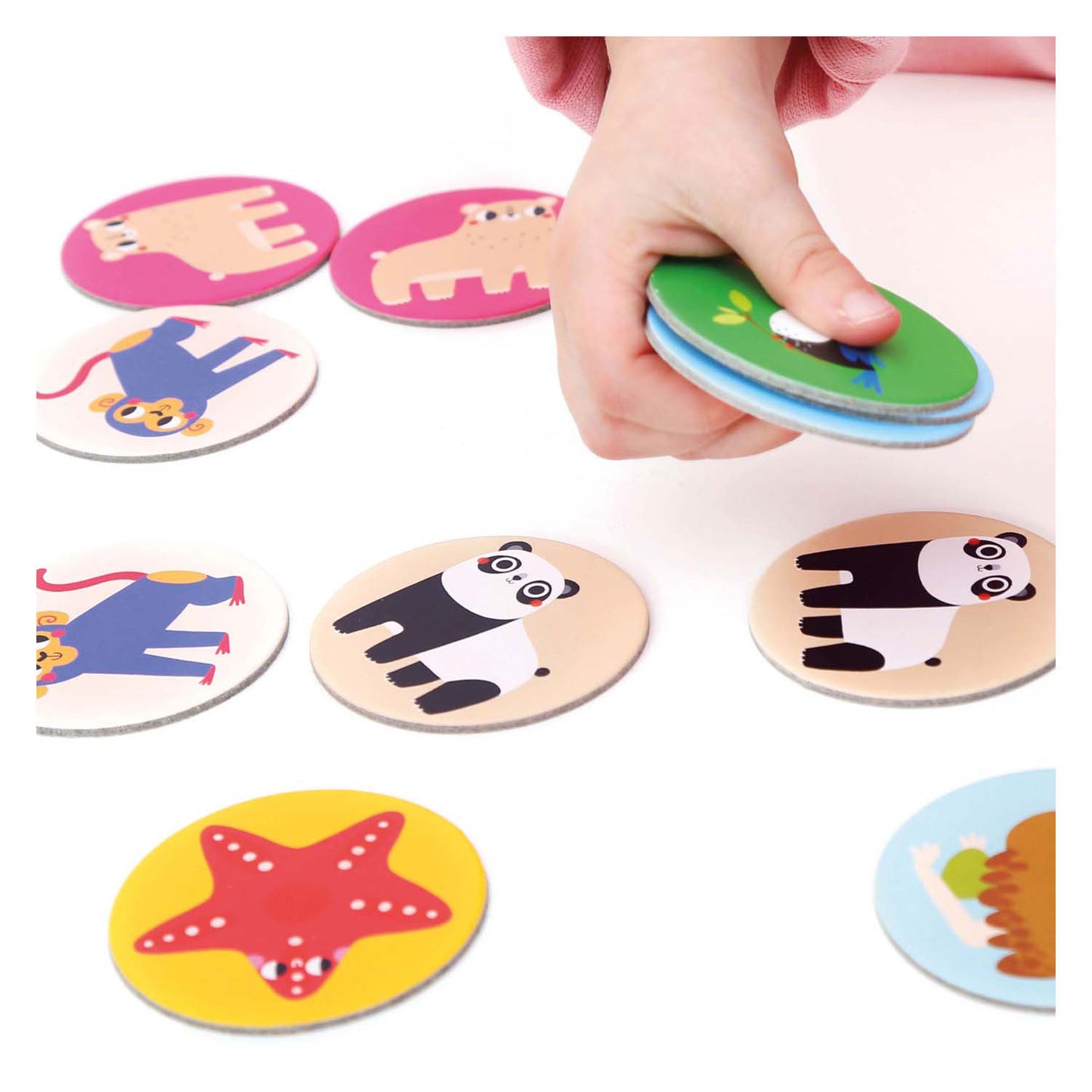 Panda de plátano - On -the -GO Memory Game Wild Animals - 30dlg.