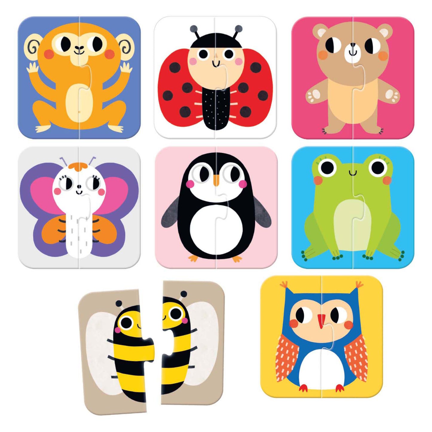 Banana Panda - On -the -Go PUZLS Half Animals - 16st.