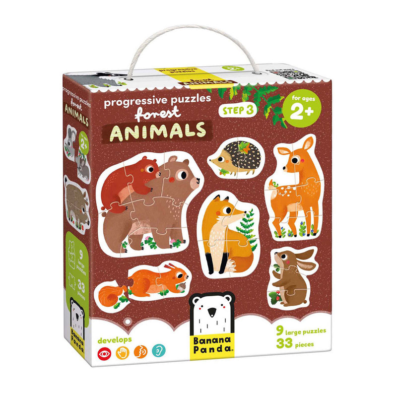 Banana Panda - Animali forestali in aumento dei puzzle - 33 °.