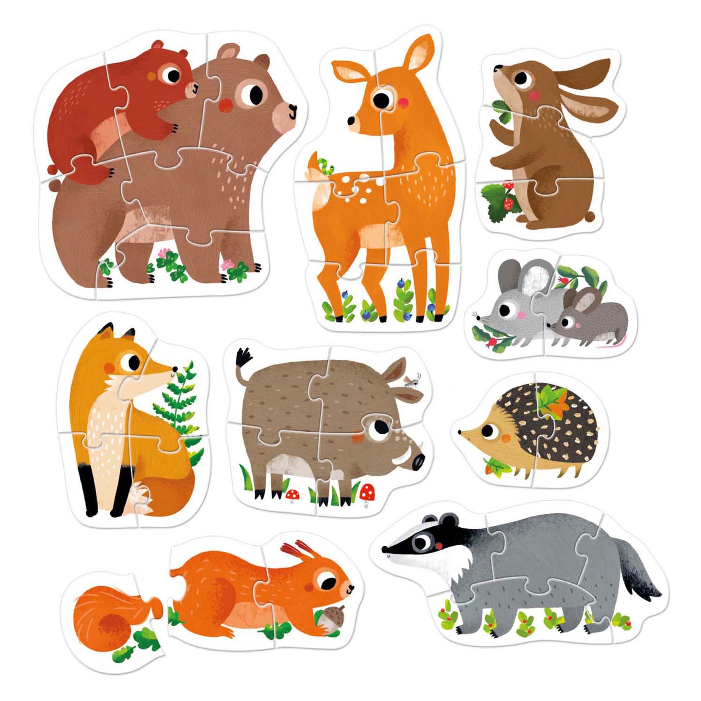 Banana Panda - Animali forestali in aumento dei puzzle - 33 °.