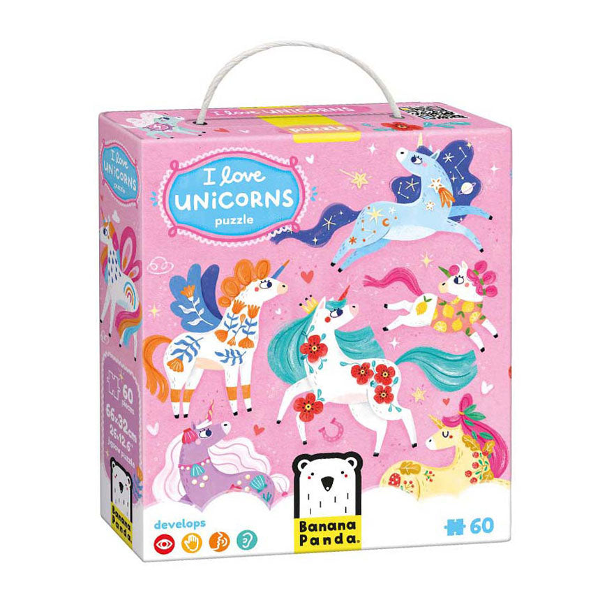 Panda de plátano - I Love Unicorns Puzzle - 60st.