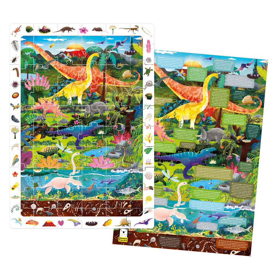 Banana Panda - Cerca e guarda i dinosauri puzzle - 60 °.