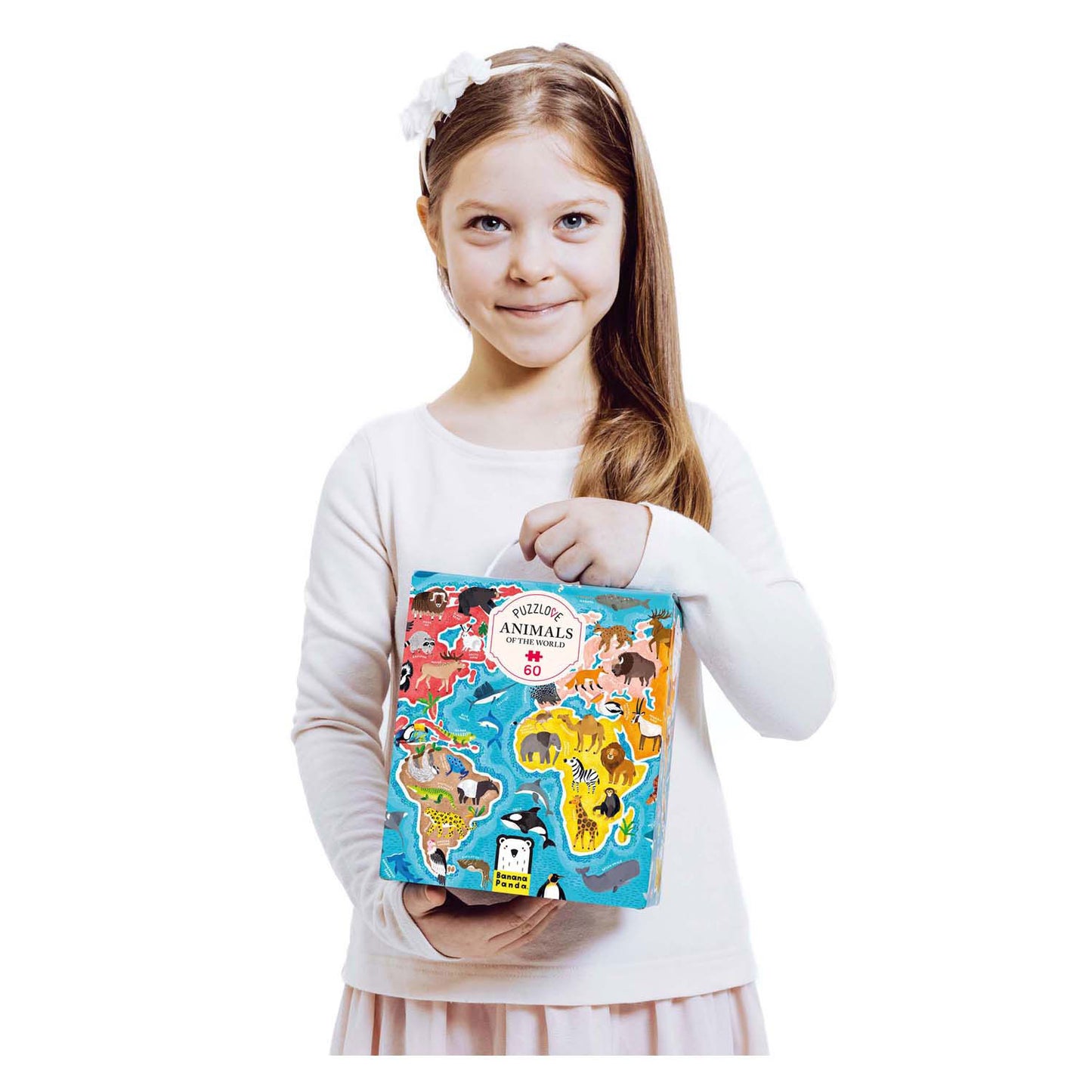 Banana panda puzzelliefde dieren over de wereld (60 pcs).