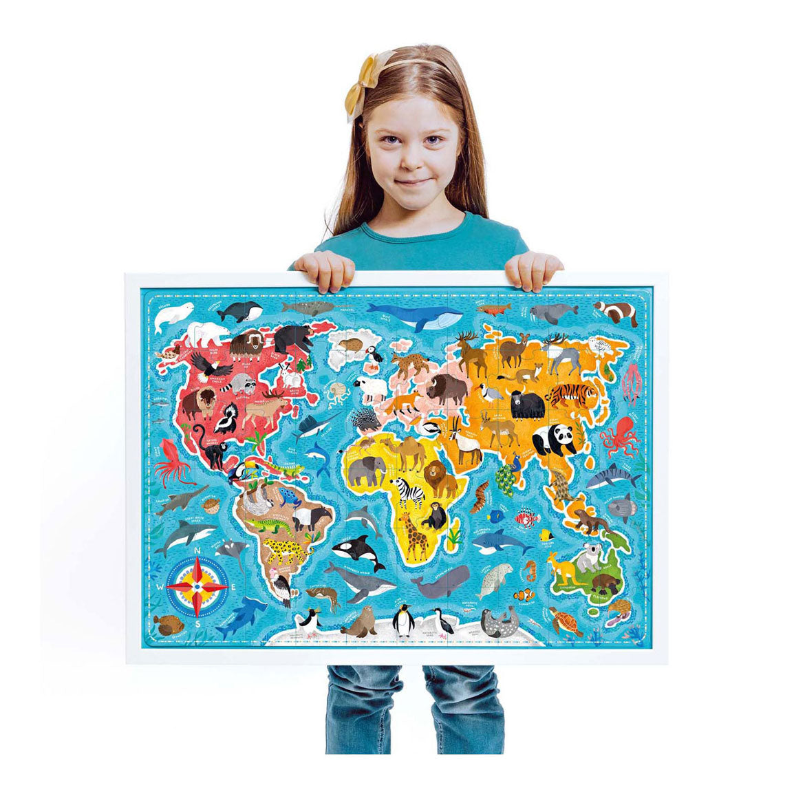 Banana panda puzzelliefde dieren over de wereld (60 pcs).