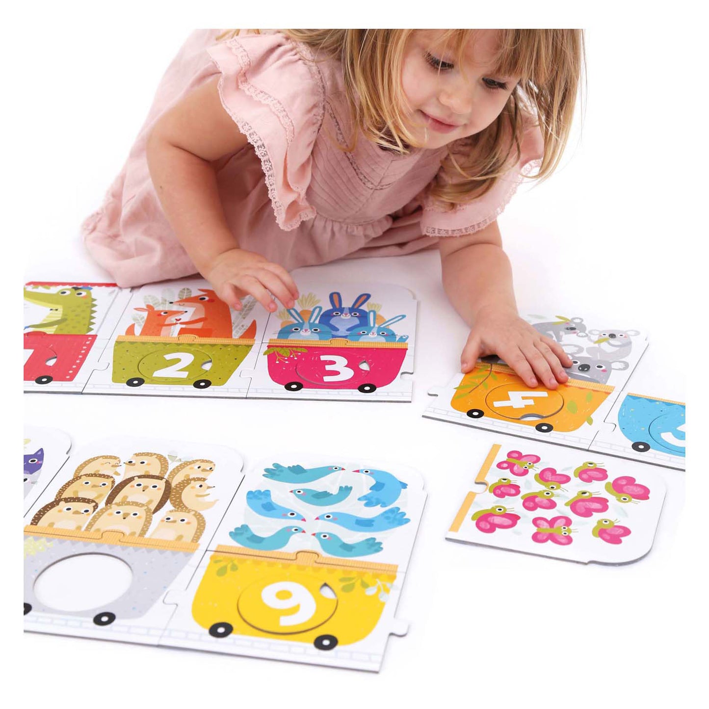 Banana panda - maak de puzzel passend nummer trein - 30st.