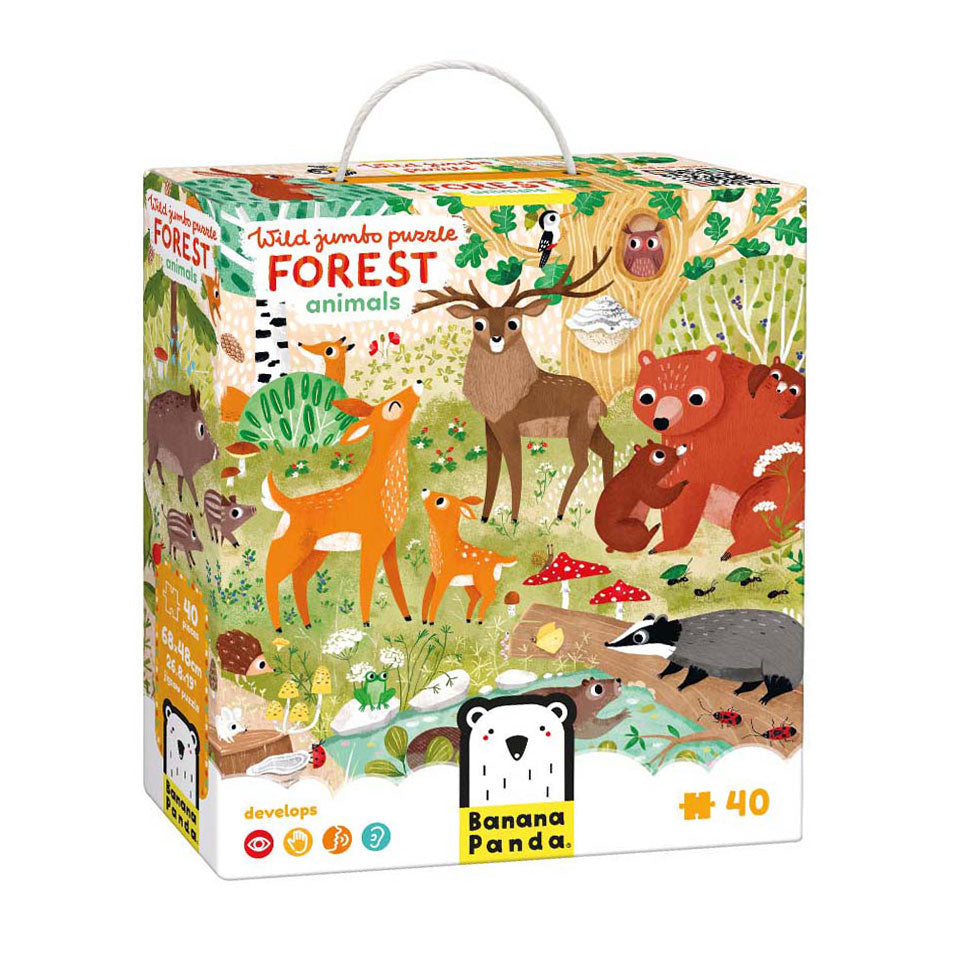 Panda de plátano - Wild Jumbo Puzzle Forest Animals - 40º.