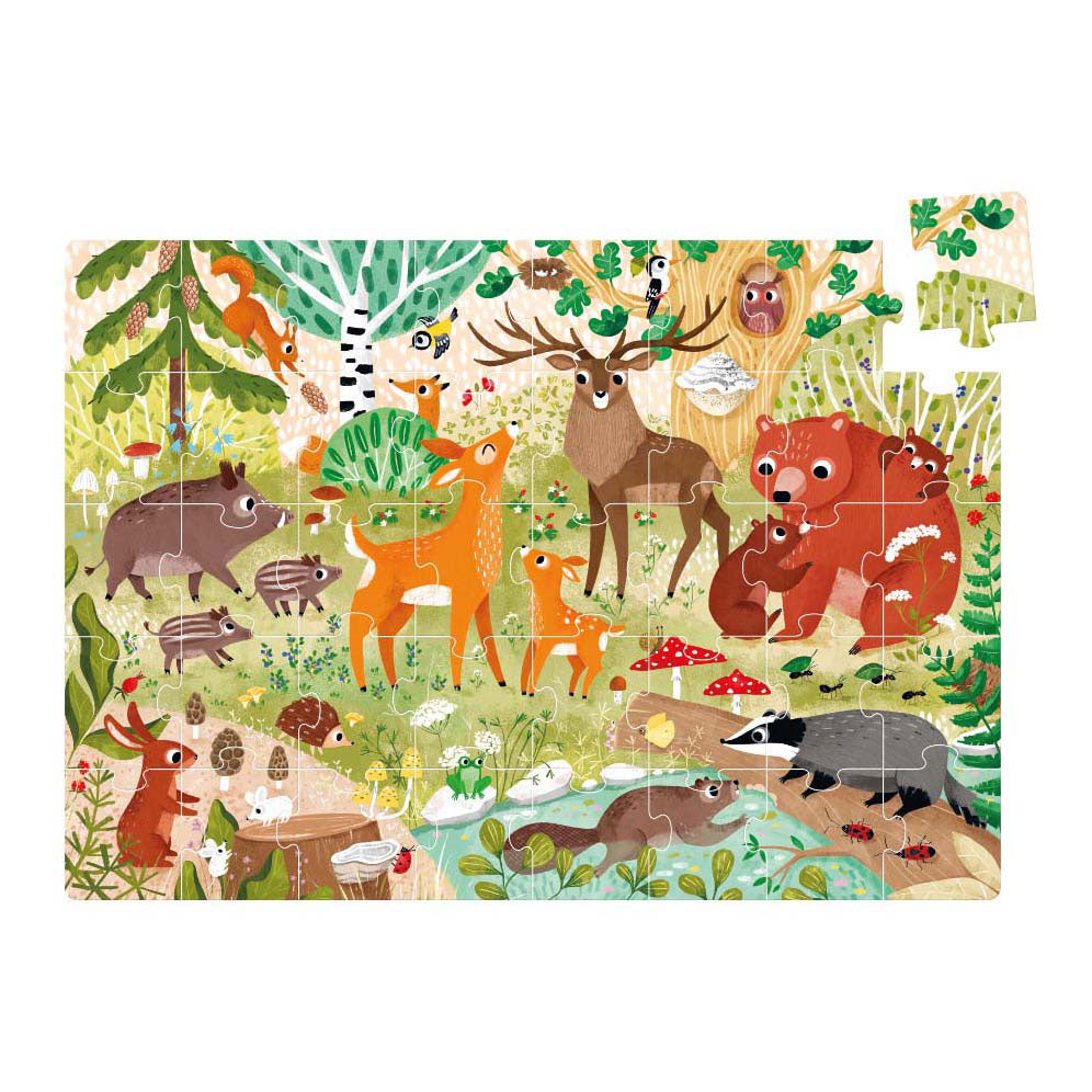 Panda de plátano - Wild Jumbo Puzzle Forest Animals - 40º.