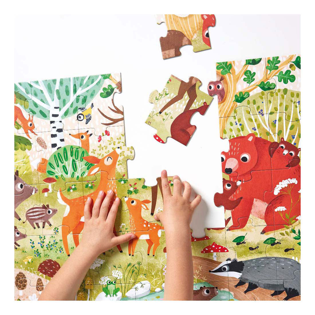 Panda de plátano - Wild Jumbo Puzzle Forest Animals - 40º.
