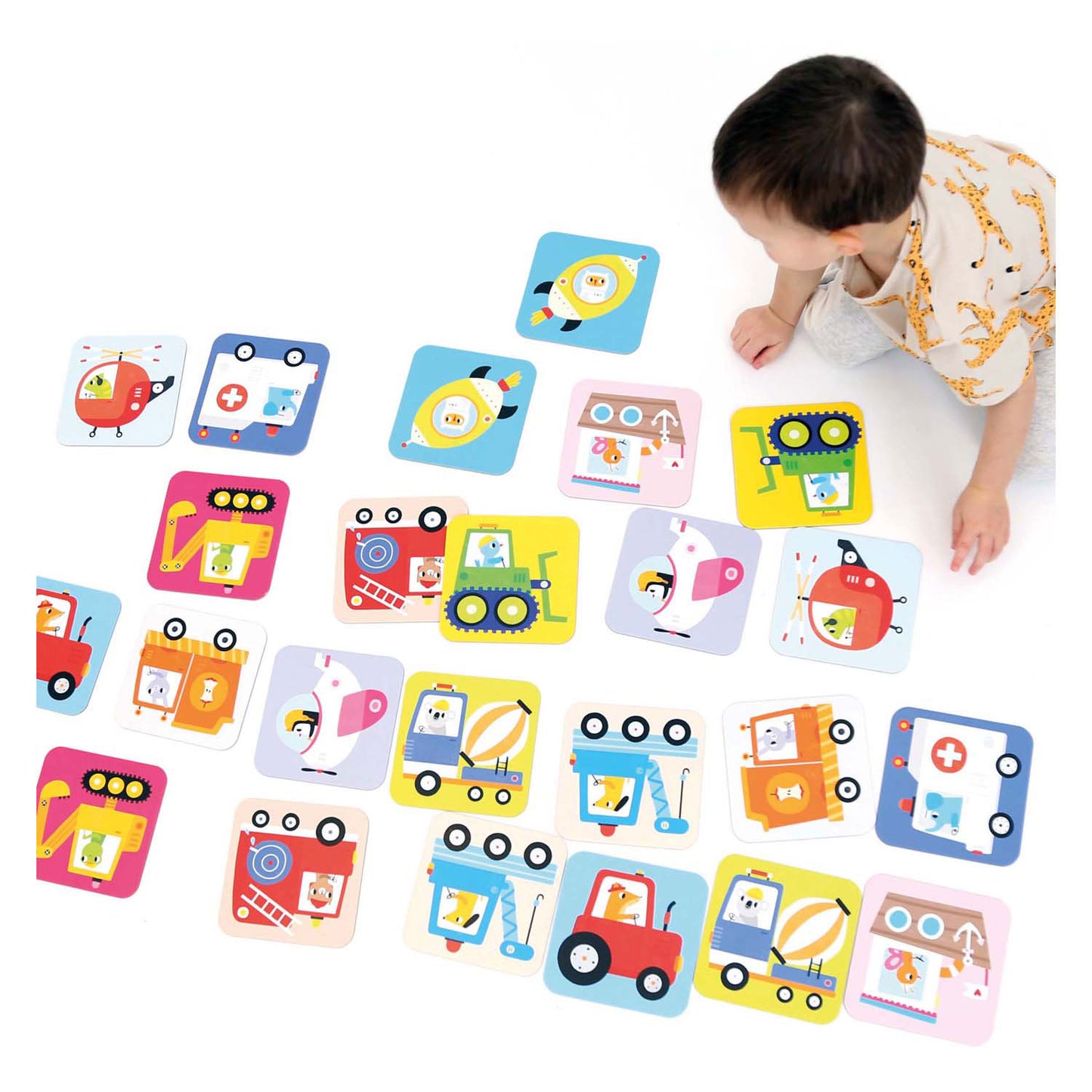 Banana panda - grote memory spel voertuigen - 24st.