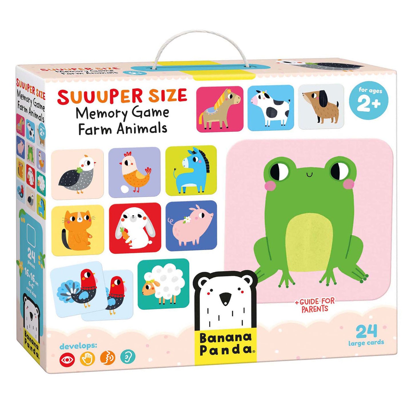 Banana panda - grote memory spel boerderijdieren - 24st. xxl